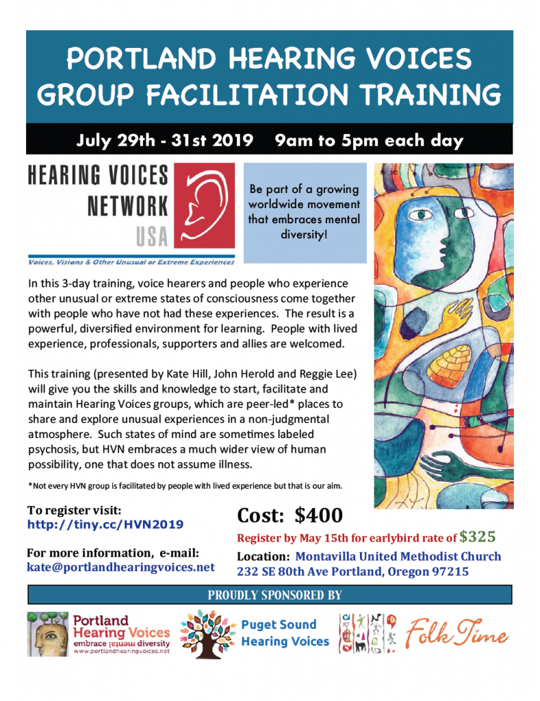 Portland Hearing Voices Facilitation Training